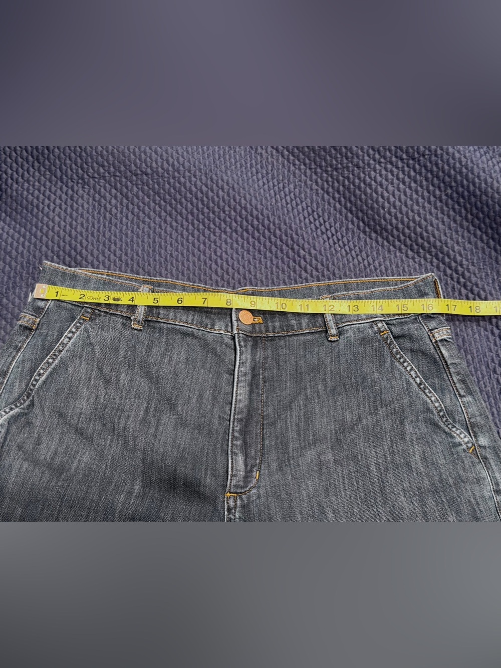 J.Crew Factory Denim Trouser Pant in Coastal Navy Wash Size 30 Tall VGUC - Picture 6 of 6